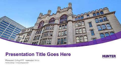 Hunter College Course/Courseware Creation PPT Template