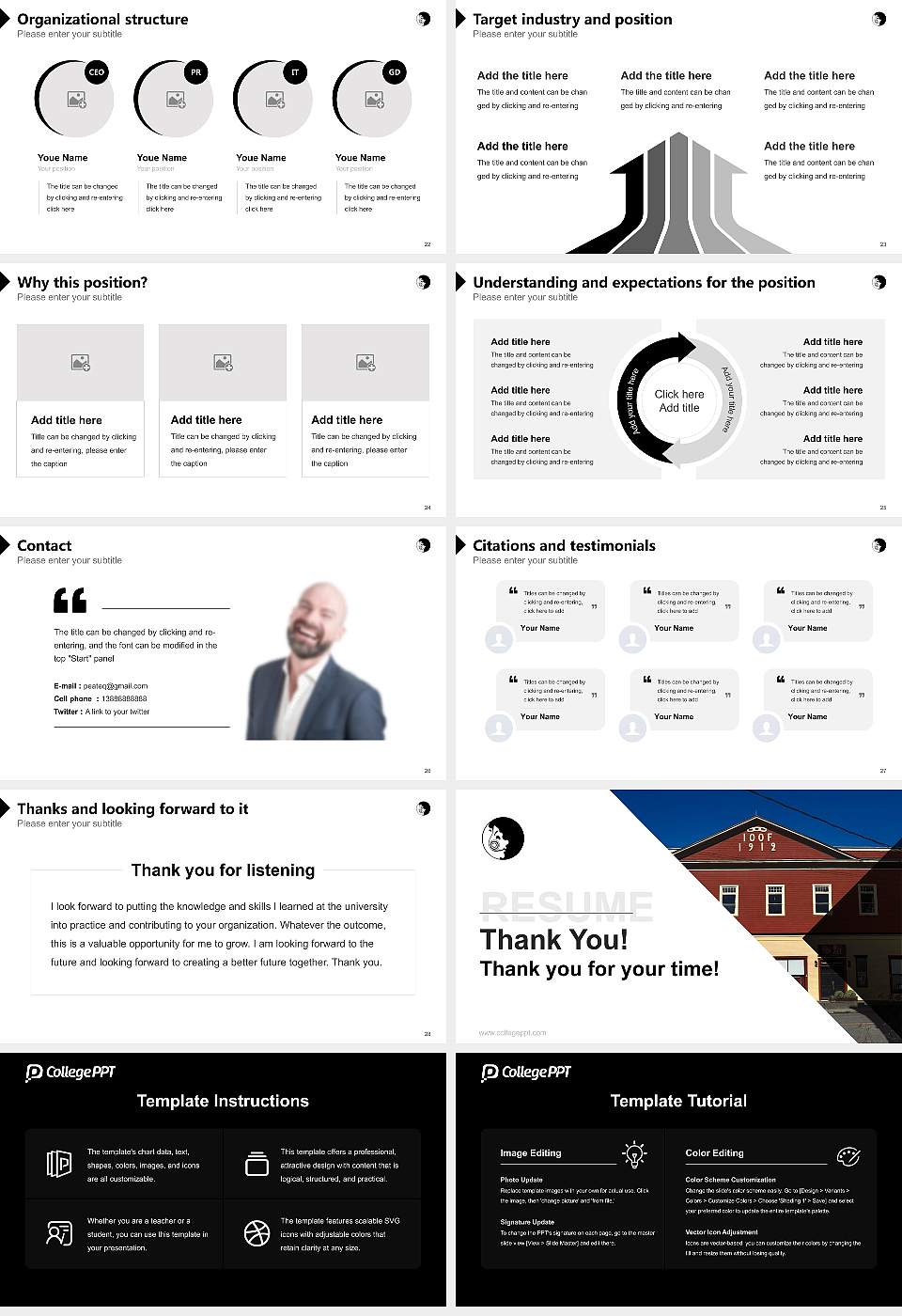 Dell’Arte International School of Physical Theatre Resume PPT Template16:9 ratio PPT effect preview image4