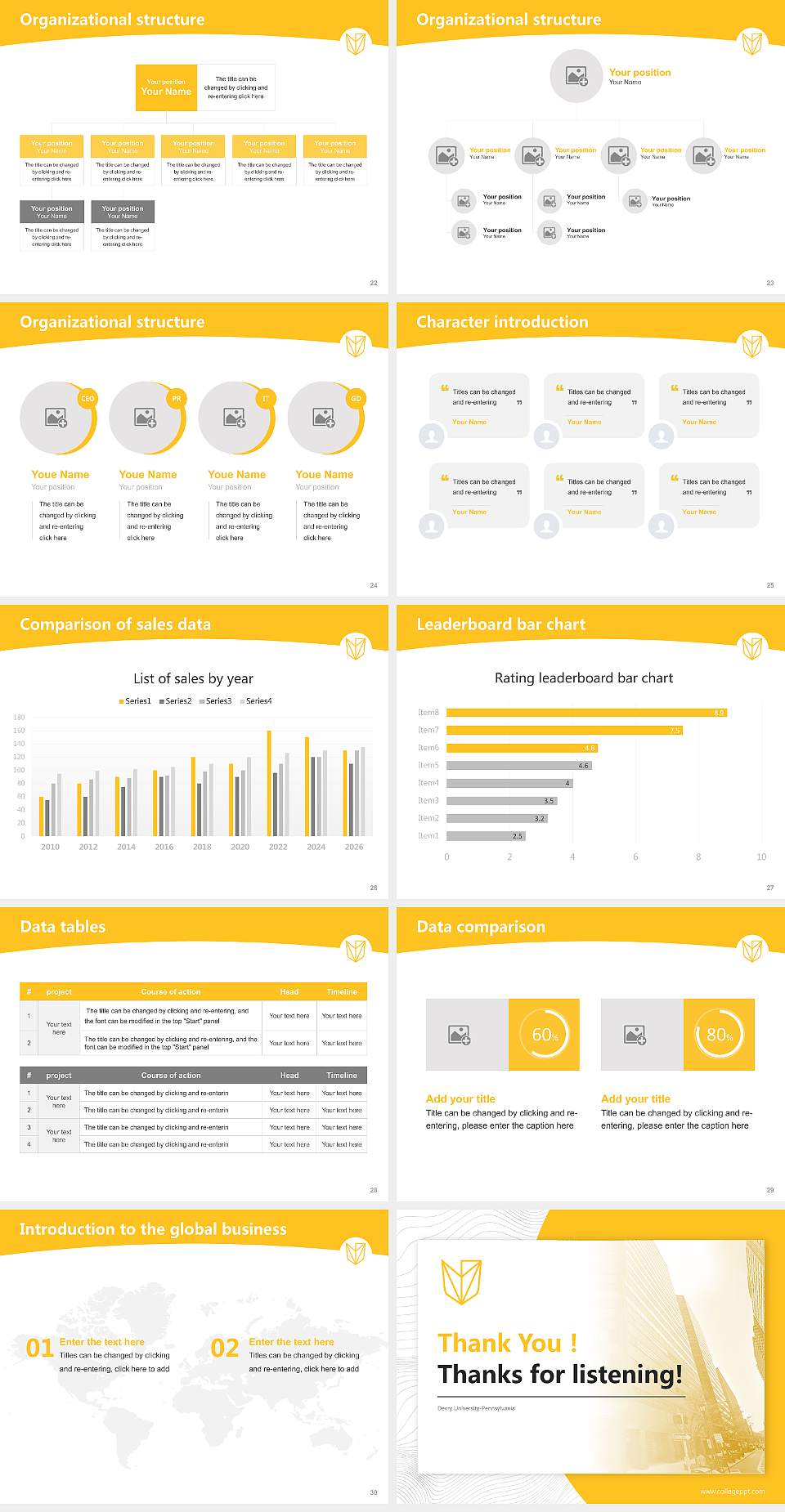 Devry University-Pennsylvania Academic Presentation/Research Findings Report PPT Template4:3 ratio PPT effect preview image4