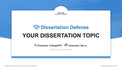 Denver Seminary Graduation Thesis Defense PPT Template