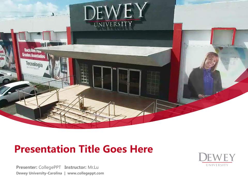 Dewey University-Carolina Course/Courseware Creation PPT Template4:3 ratio PPT effect preview image5