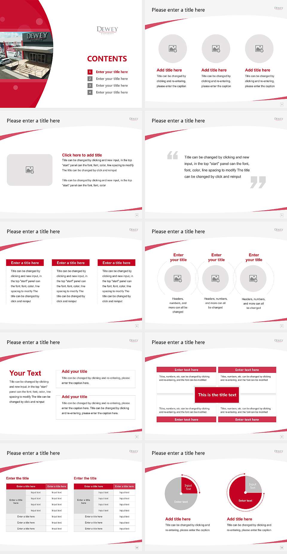 Dewey University-Carolina Course/Courseware Creation PPT Template4:3 ratio PPT effect preview image2