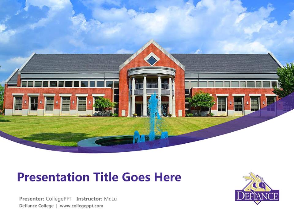 Defiance College Course/Courseware Creation PPT Template4:3 ratio PPT effect preview image5