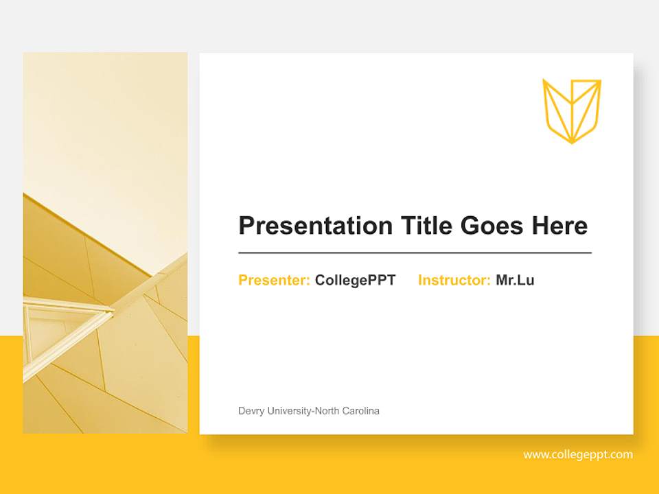 Devry University-North Carolina General Purpose PPT Template4:3 ratio PPT effect preview image6
