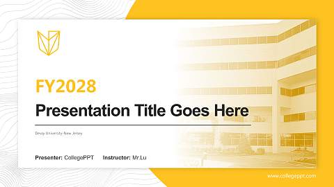 Devry University-New Jersey Academic Presentation/Research Findings Report PPT Template