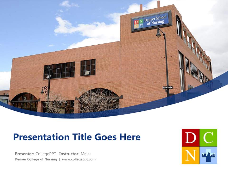 Denver College of Nursing Course/Courseware Creation PPT Template4:3 ratio PPT effect preview image5