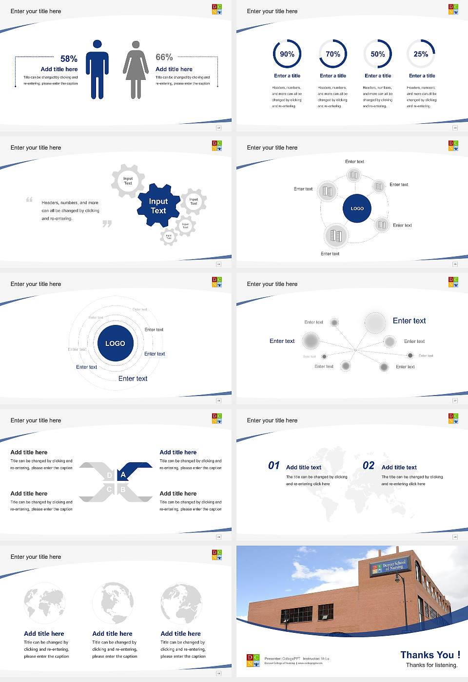 Denver College of Nursing Course/Courseware Creation PPT Template16:9 ratio PPT effect preview image4