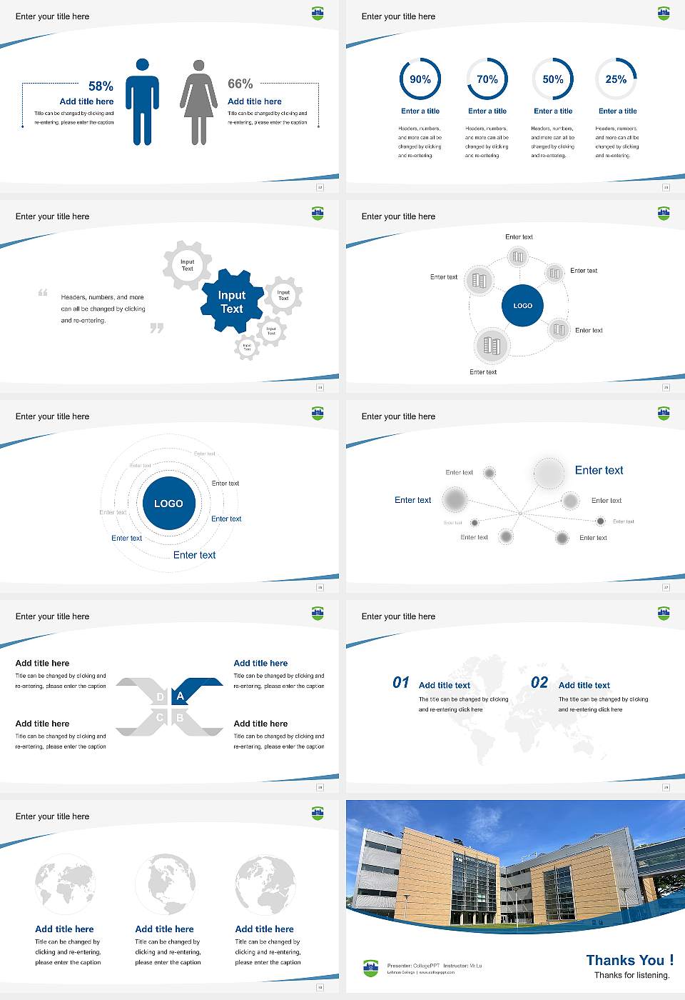 Lehman College Course/Courseware Creation PPT Template16:9 ratio PPT effect preview image4