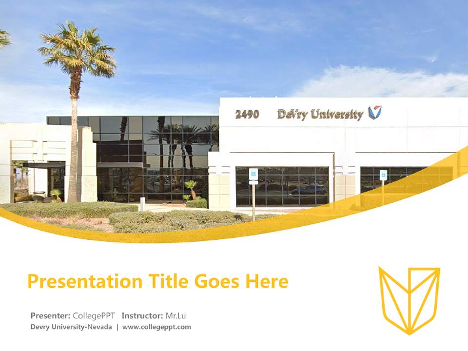 Devry University-Nevada Course/Courseware Creation PPT Template4:3 ratio PPT effect preview image5