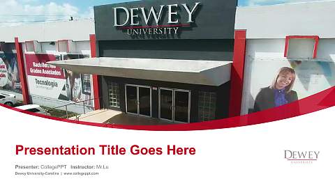 Dewey University-Carolina Course/Courseware Creation PPT Template