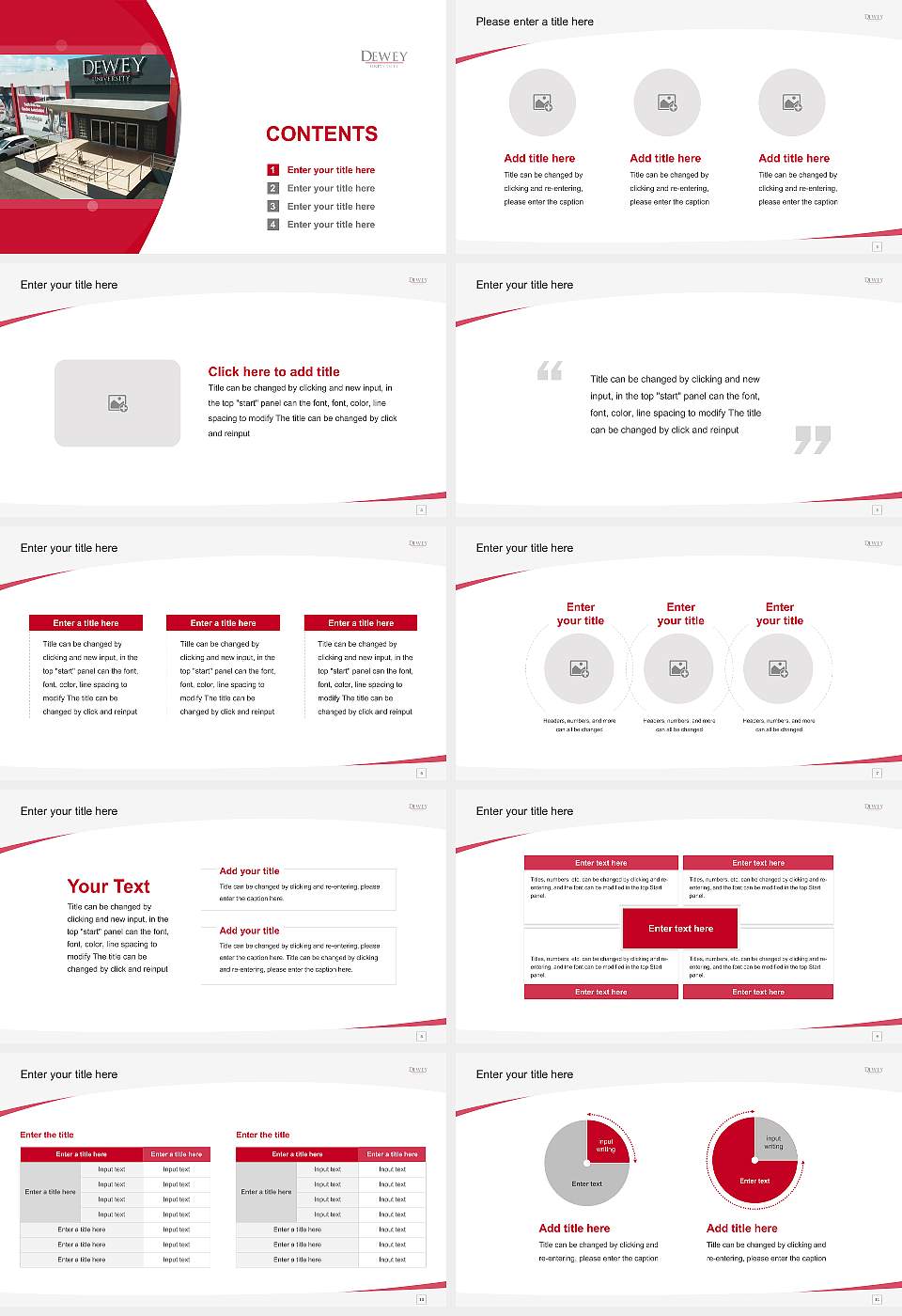 Dewey University-Carolina Course/Courseware Creation PPT Template16:9 ratio PPT effect preview image2