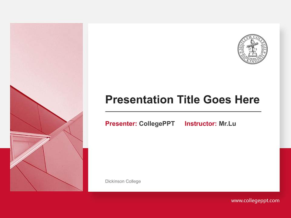 Dickinson College General Purpose PPT Template4:3 ratio PPT effect preview image6
