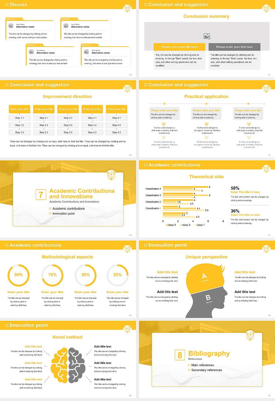 Devry University-Florida Graduation Thesis Defense PPT Template16:9 ratio PPT effect preview image6