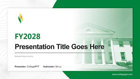 Delaware Valley University Academic Presentation/Research Findings Report PPT Template