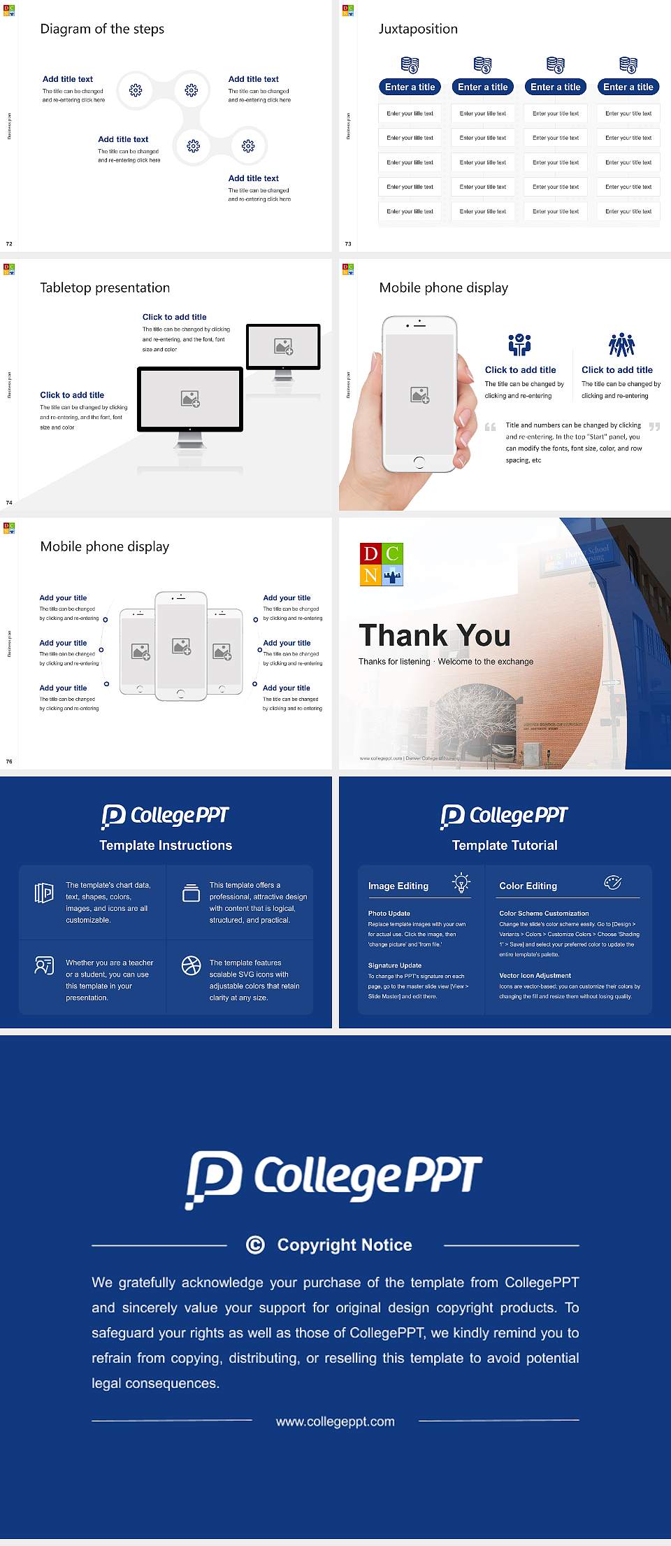 Denver College of Nursing Competition/Entrepreneurship Contest PPT Template4:3 ratio PPT effect preview image9