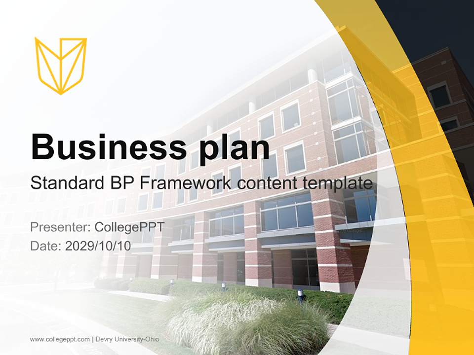 Devry University-Ohio Competition/Entrepreneurship Contest PPT Template4:3 ratio PPT effect preview image9