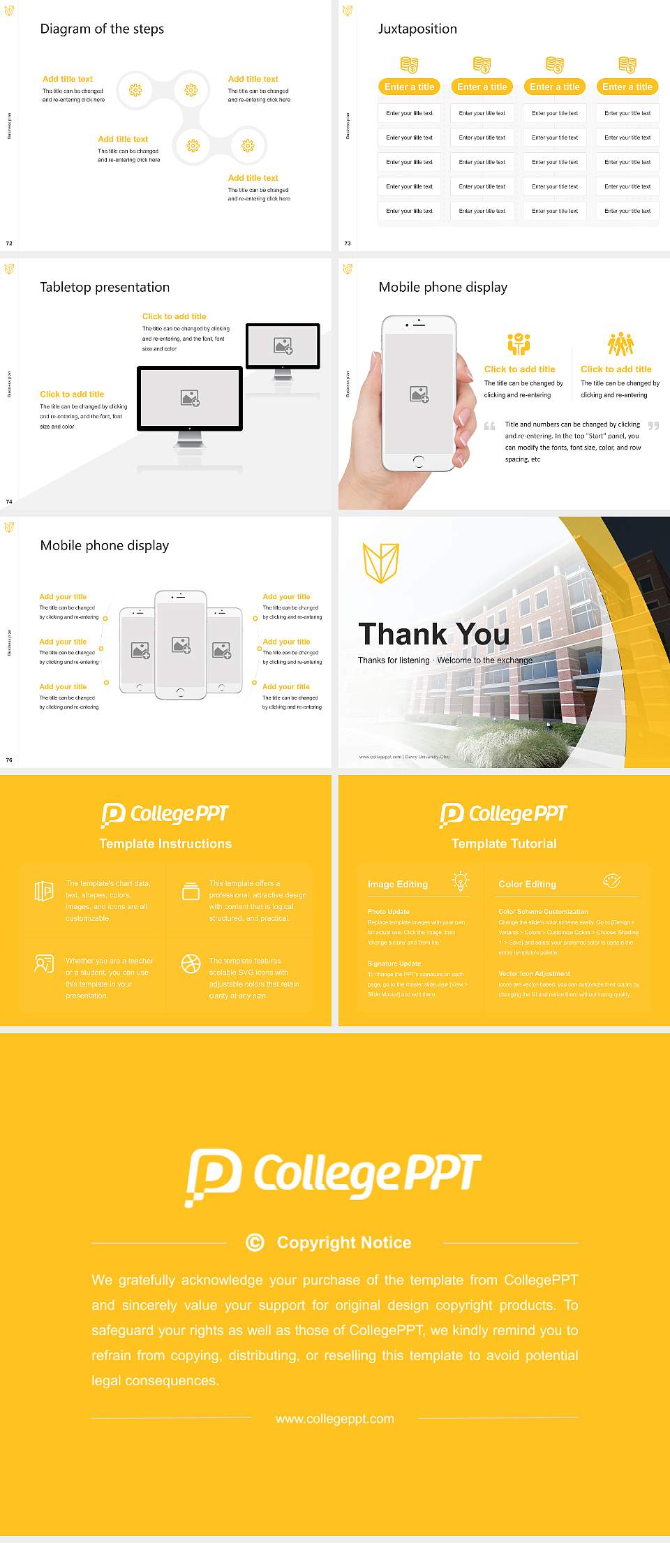 Devry University-Ohio Competition/Entrepreneurship Contest PPT Template4:3 ratio PPT effect preview image9