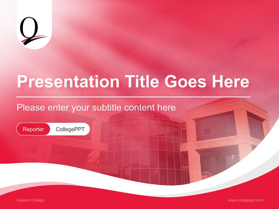 Queens College Lecture Sharing and Networking Event PPT Template4:3 ratio PPT effect preview image4