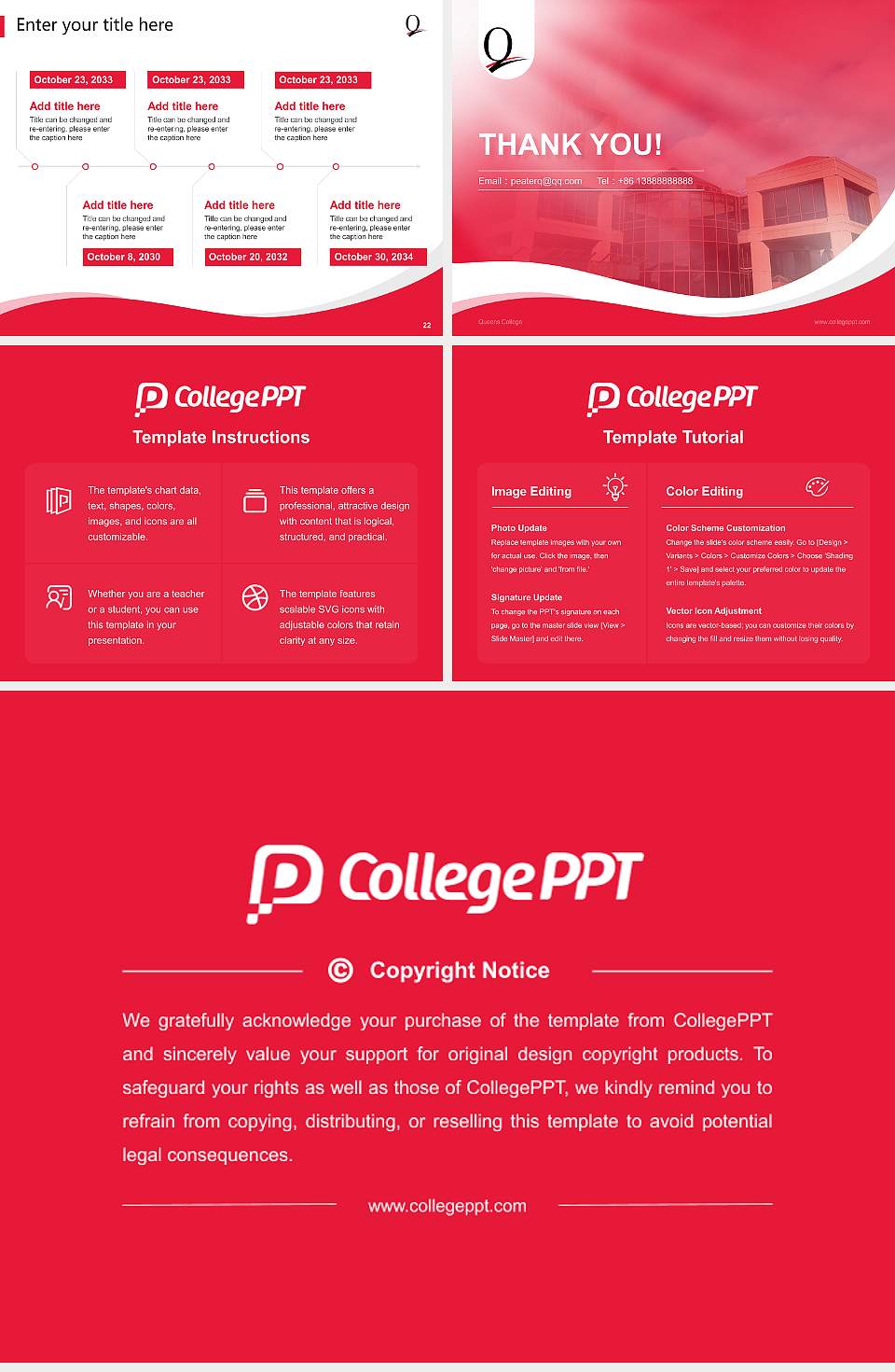 Queens College Lecture Sharing and Networking Event PPT Template4:3 ratio PPT effect preview image4