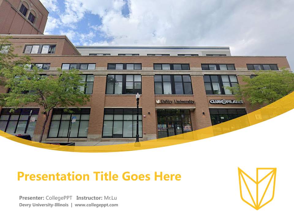Devry University-Illinois Course/Courseware Creation PPT Template4:3 ratio PPT effect preview image5
