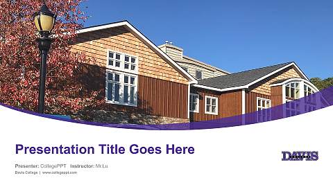 Davis College Course/Courseware Creation PPT Template