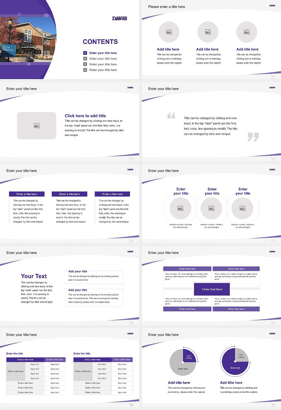 Davis College Course/Courseware Creation PPT Template16:9 ratio PPT effect preview image2