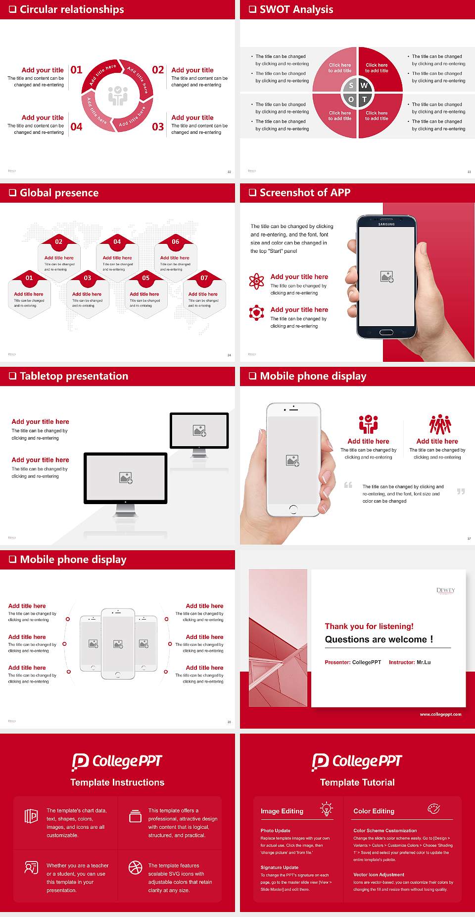 Dewey University-Hato Rey General Purpose PPT Template4:3 ratio PPT effect preview image5