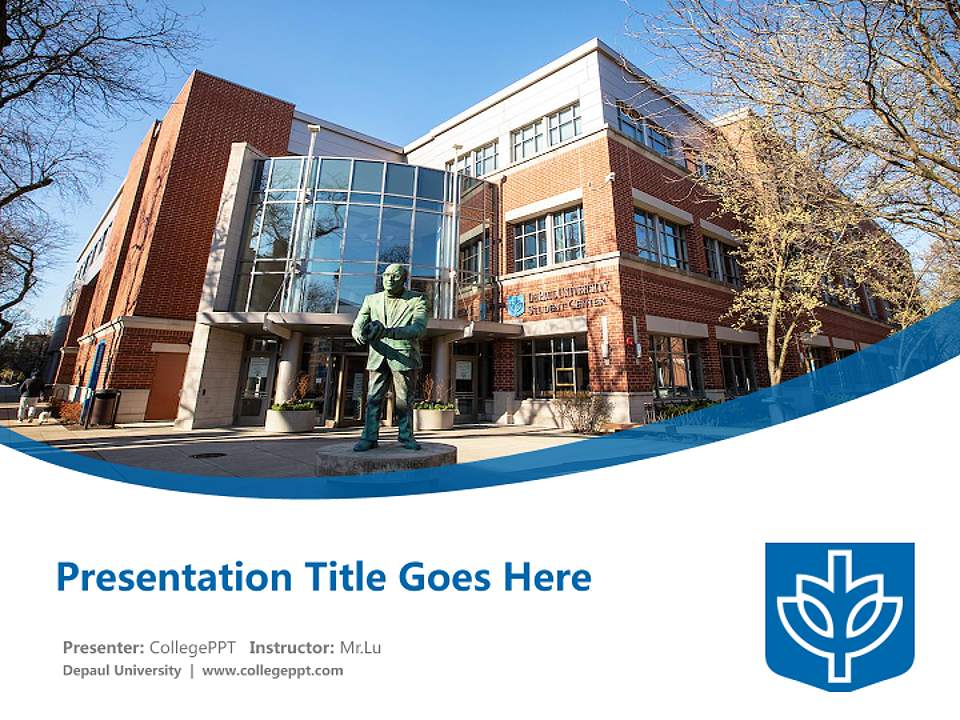 Depaul University Course/Courseware Creation PPT Template4:3 ratio PPT effect preview image5