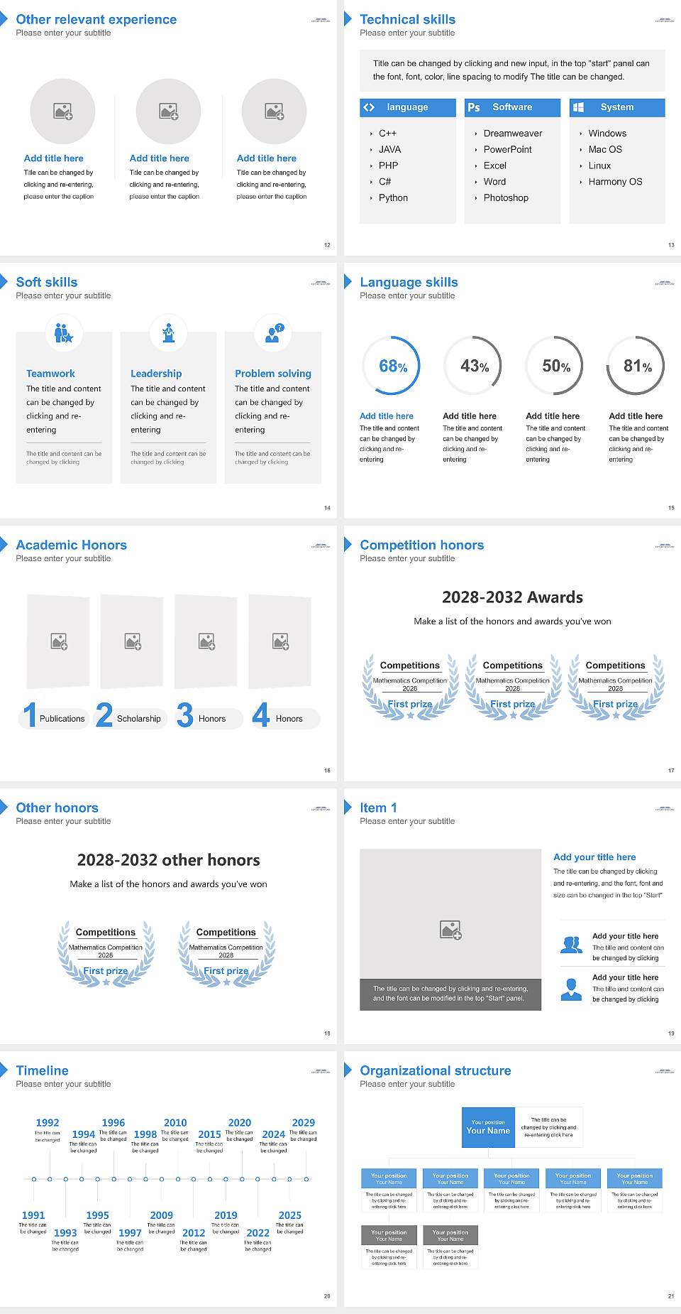 Denver Seminary Resume PPT Template4:3 ratio PPT effect preview image3