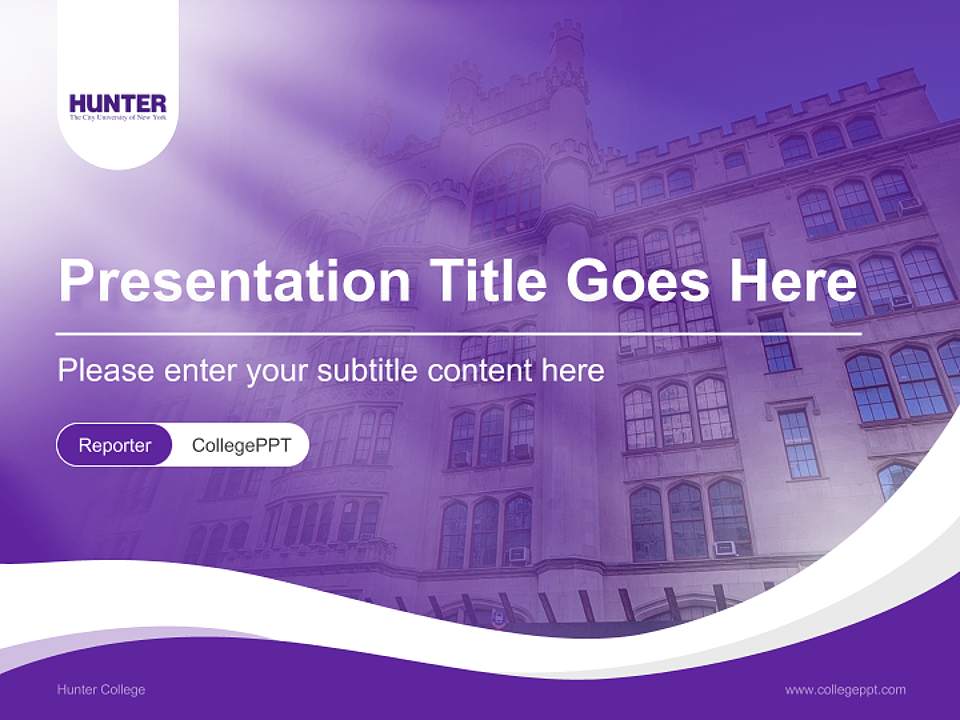 Hunter College Lecture Sharing and Networking Event PPT Template4:3 ratio PPT effect preview image4