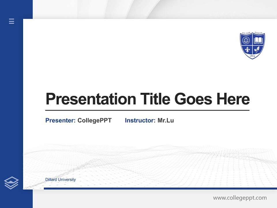 Dillard University Thesis Proposal/Graduation Defense PPT Template4:3 ratio PPT effect preview image5