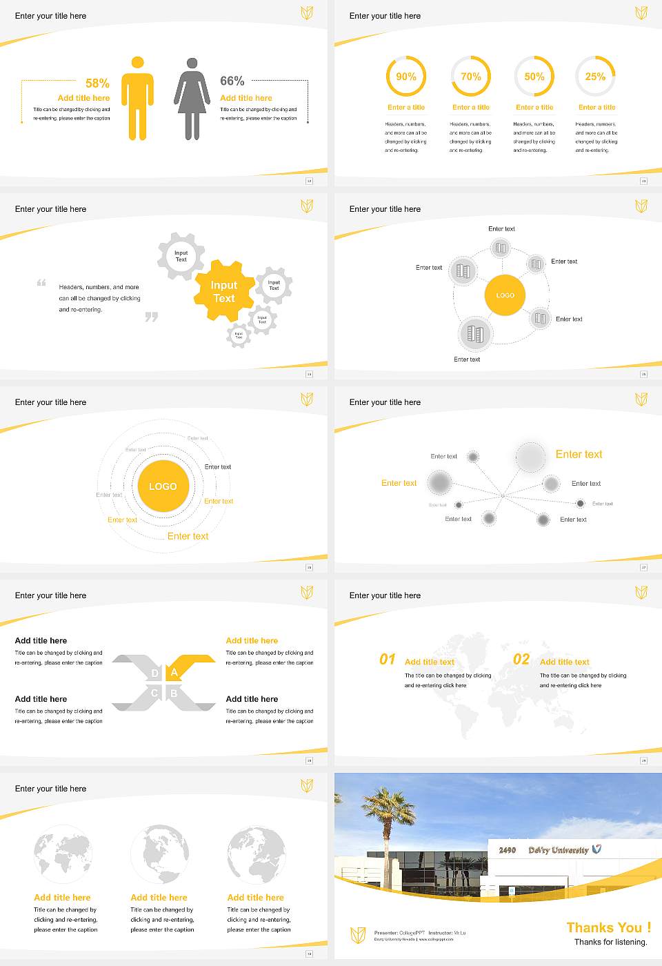 Devry University-Nevada Course/Courseware Creation PPT Template16:9 ratio PPT effect preview image4