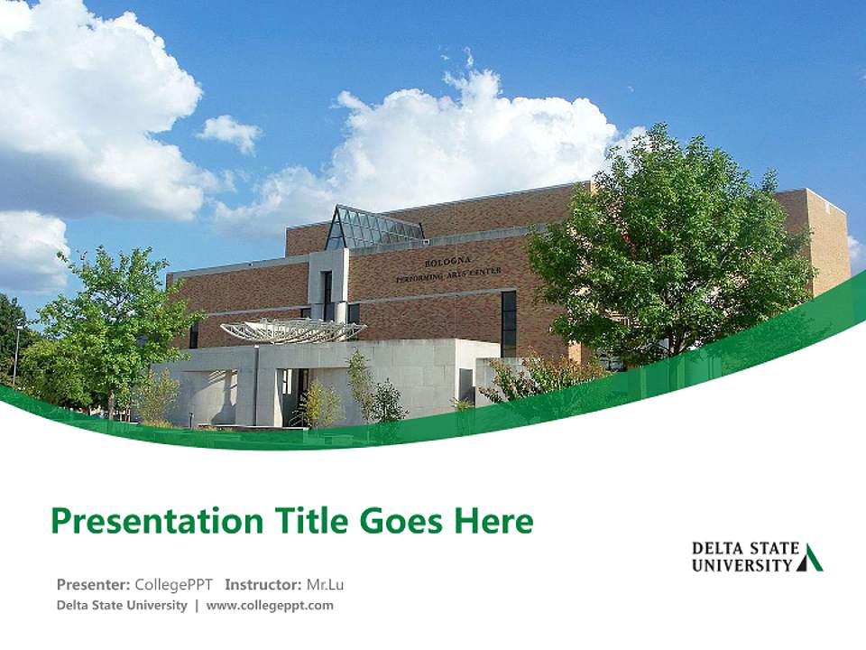 Delta State University Course/Courseware Creation PPT Template4:3 ratio PPT effect preview image5