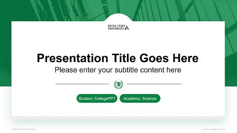 Delta State University National Scholarship Defense PPT Template
