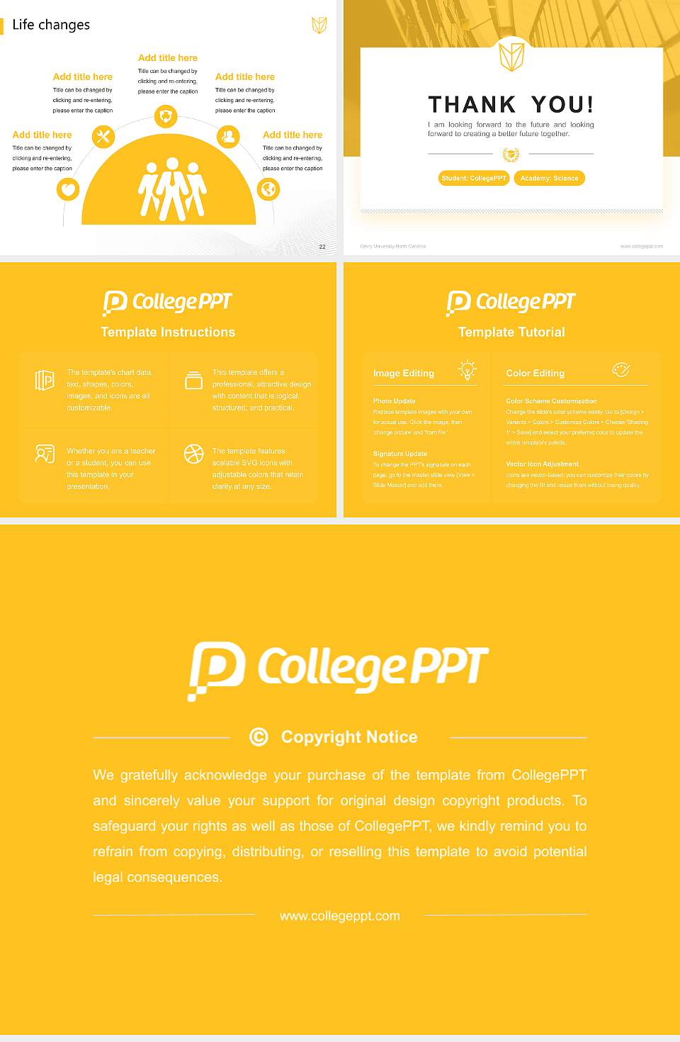 Devry University-North Carolina National Scholarship Defense PPT Template4:3 ratio PPT effect preview image4