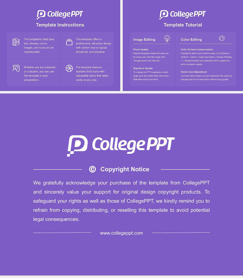 The City College of New York Course/Courseware Creation PPT Template4:3 ratio PPT effect preview image5