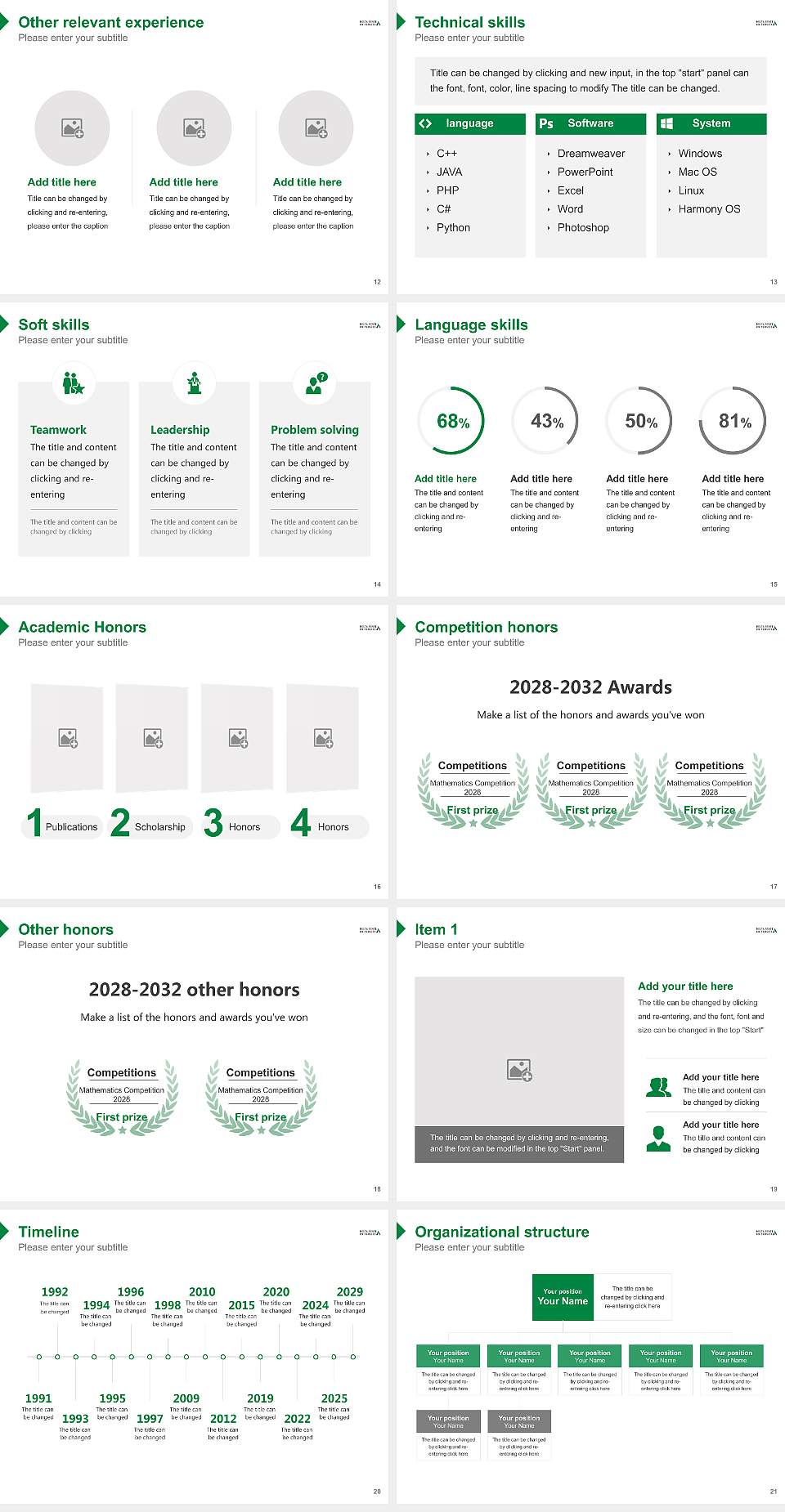 Delta State University Resume PPT Template4:3 ratio PPT effect preview image3