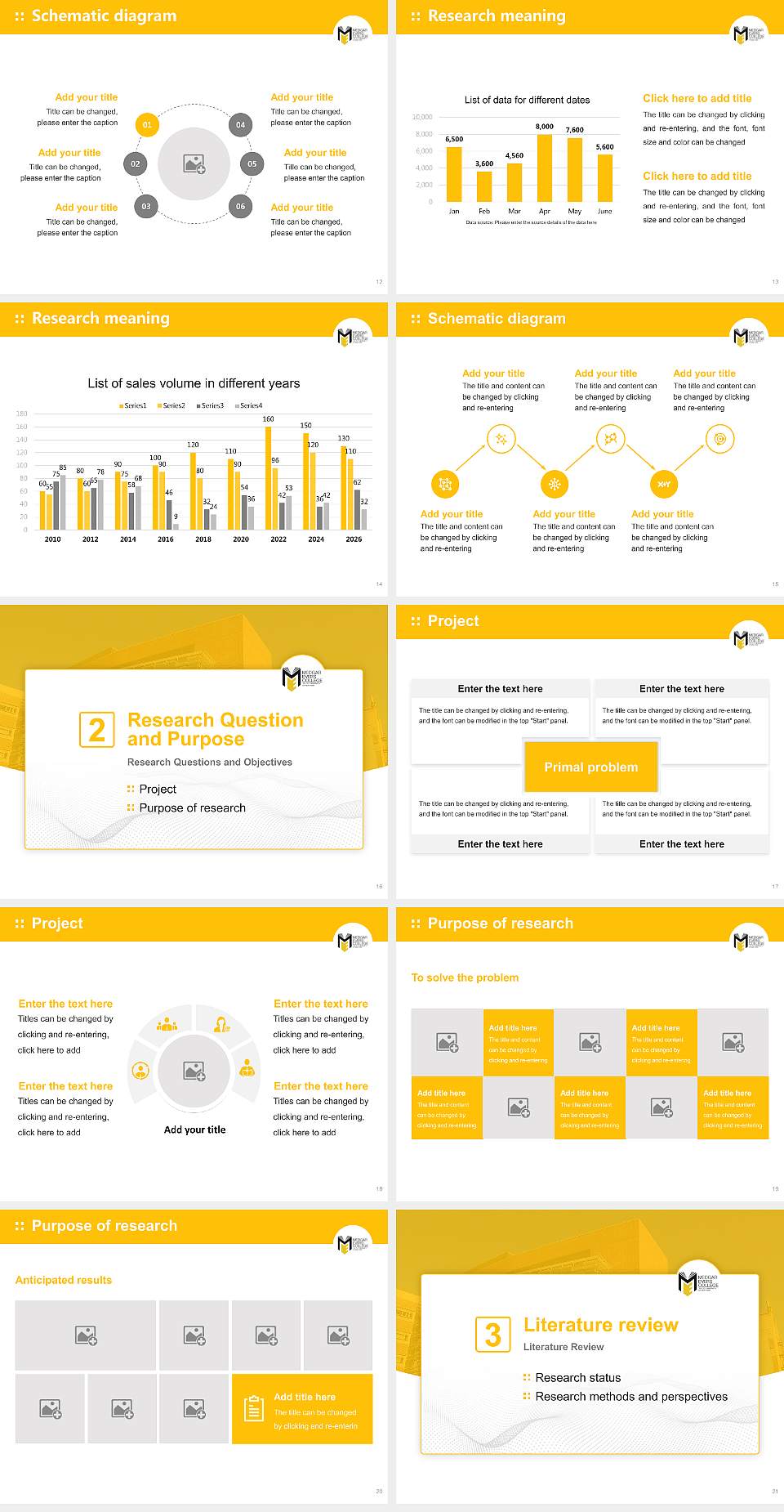 Medgar Evers College Graduation Thesis Defense PPT Template4:3 ratio PPT effect preview image3