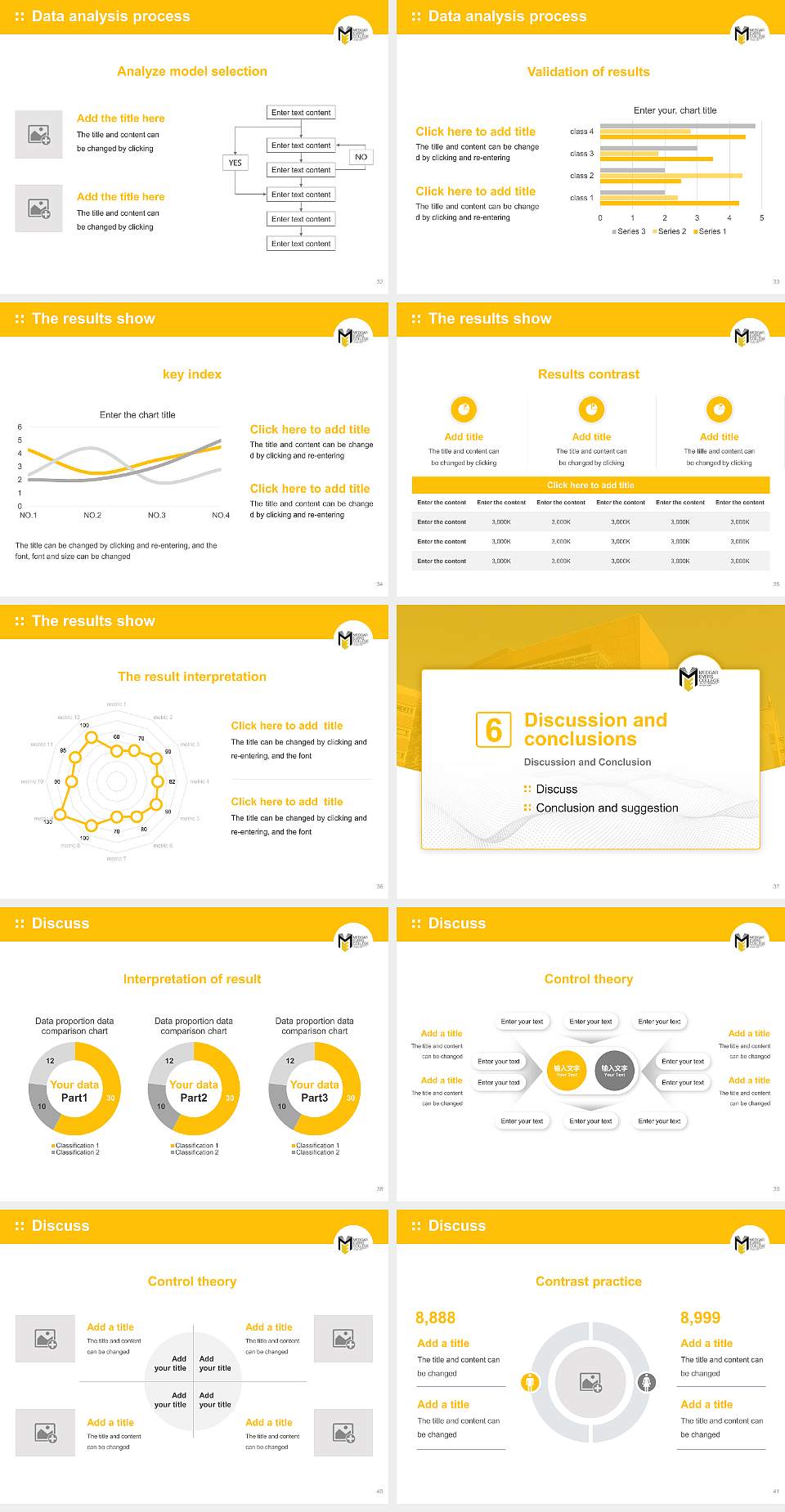 Medgar Evers College Graduation Thesis Defense PPT Template4:3 ratio PPT effect preview image5
