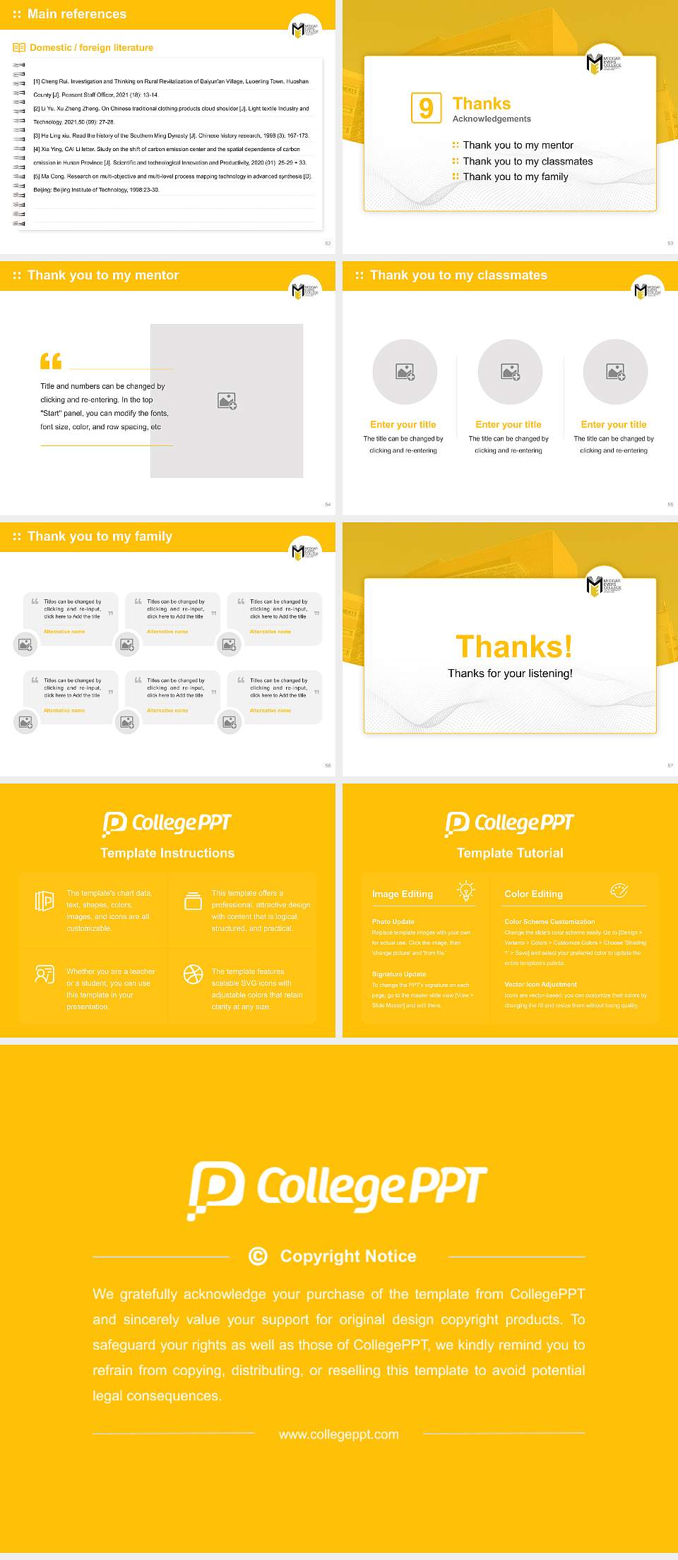 Medgar Evers College Graduation Thesis Defense PPT Template4:3 ratio PPT effect preview image7