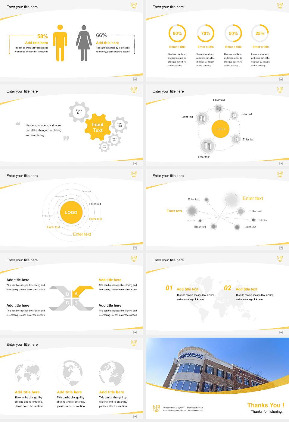 Devry University-North Carolina Course/Courseware Creation PPT Template16:9 ratio PPT effect preview image4