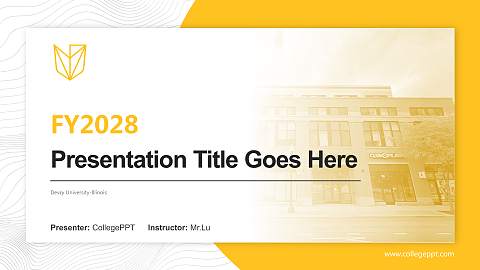Devry University-Illinois Academic Presentation/Research Findings Report PPT Template