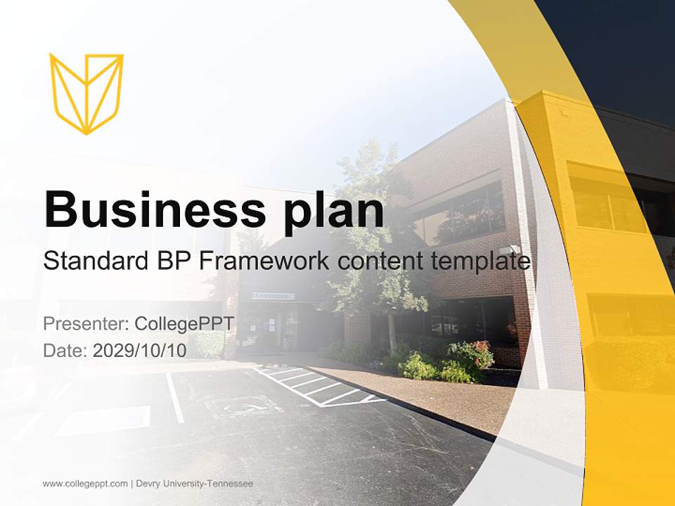 Devry University-Tennessee Competition/Entrepreneurship Contest PPT Template4:3 ratio PPT effect preview image9