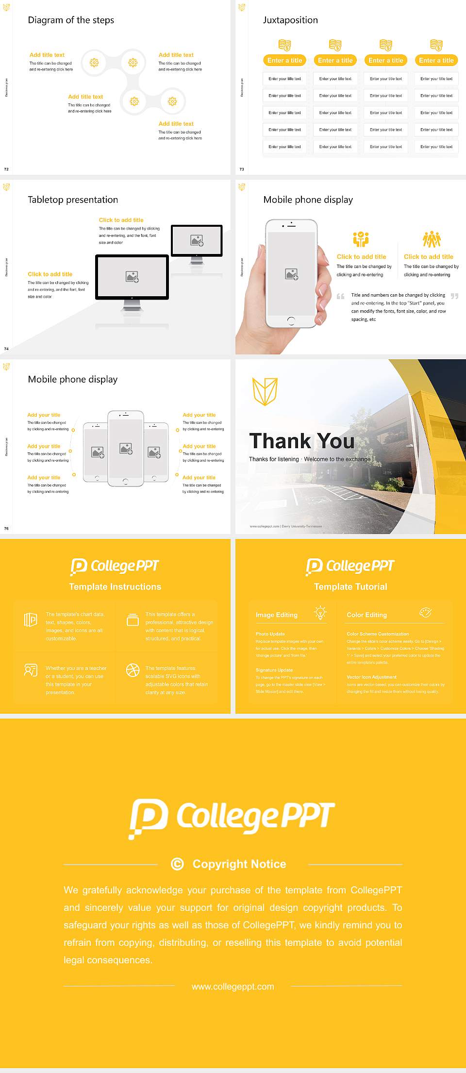 Devry University-Tennessee Competition/Entrepreneurship Contest PPT Template4:3 ratio PPT effect preview image9