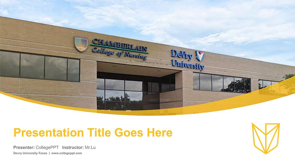 Devry University-Texas Course/Courseware Creation PPT Template16:9 ratio PPT effect preview image