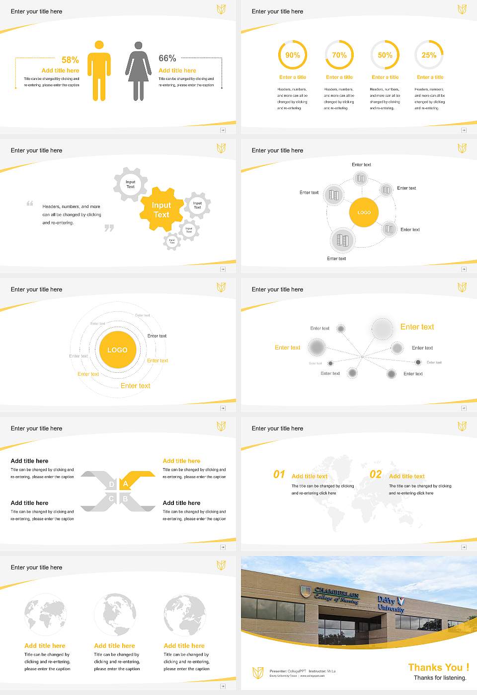 Devry University-Texas Course/Courseware Creation PPT Template16:9 ratio PPT effect preview image4