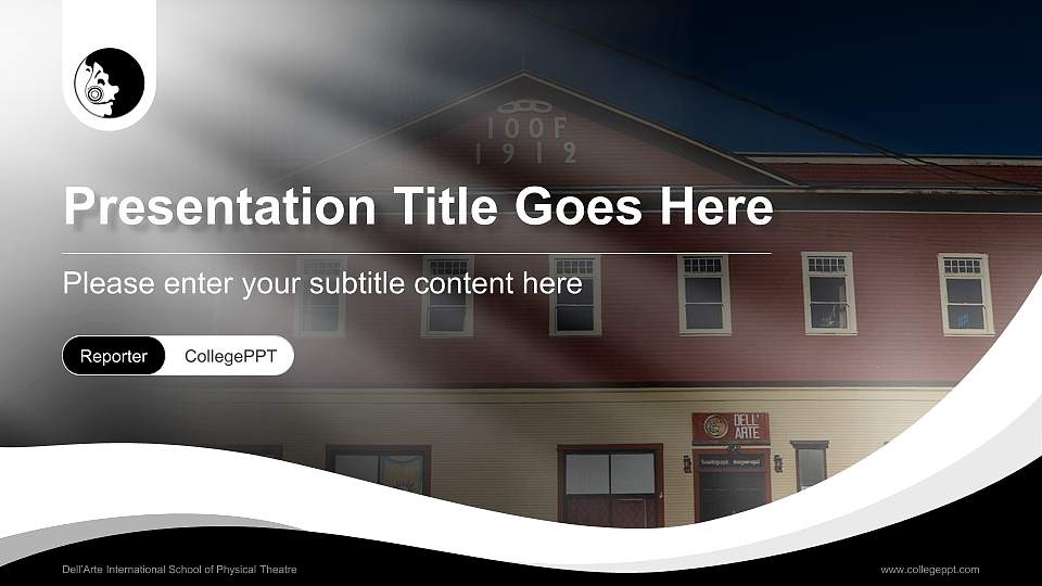 Dell’Arte International School of Physical Theatre Lecture Sharing and Networking Event PPT Template16:9 ratio PPT effect preview image