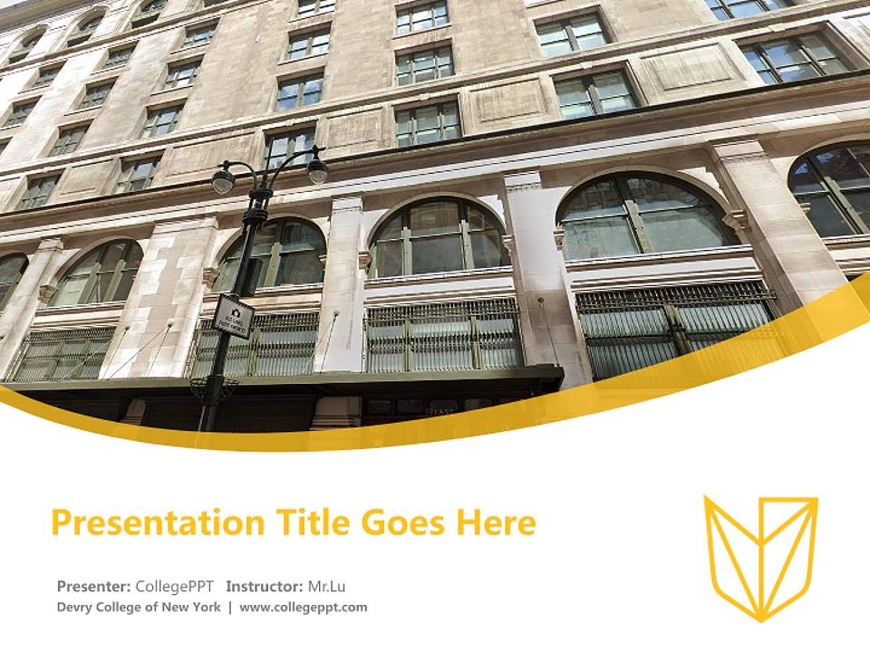 Devry College of New York Course/Courseware Creation PPT Template4:3 ratio PPT effect preview image5