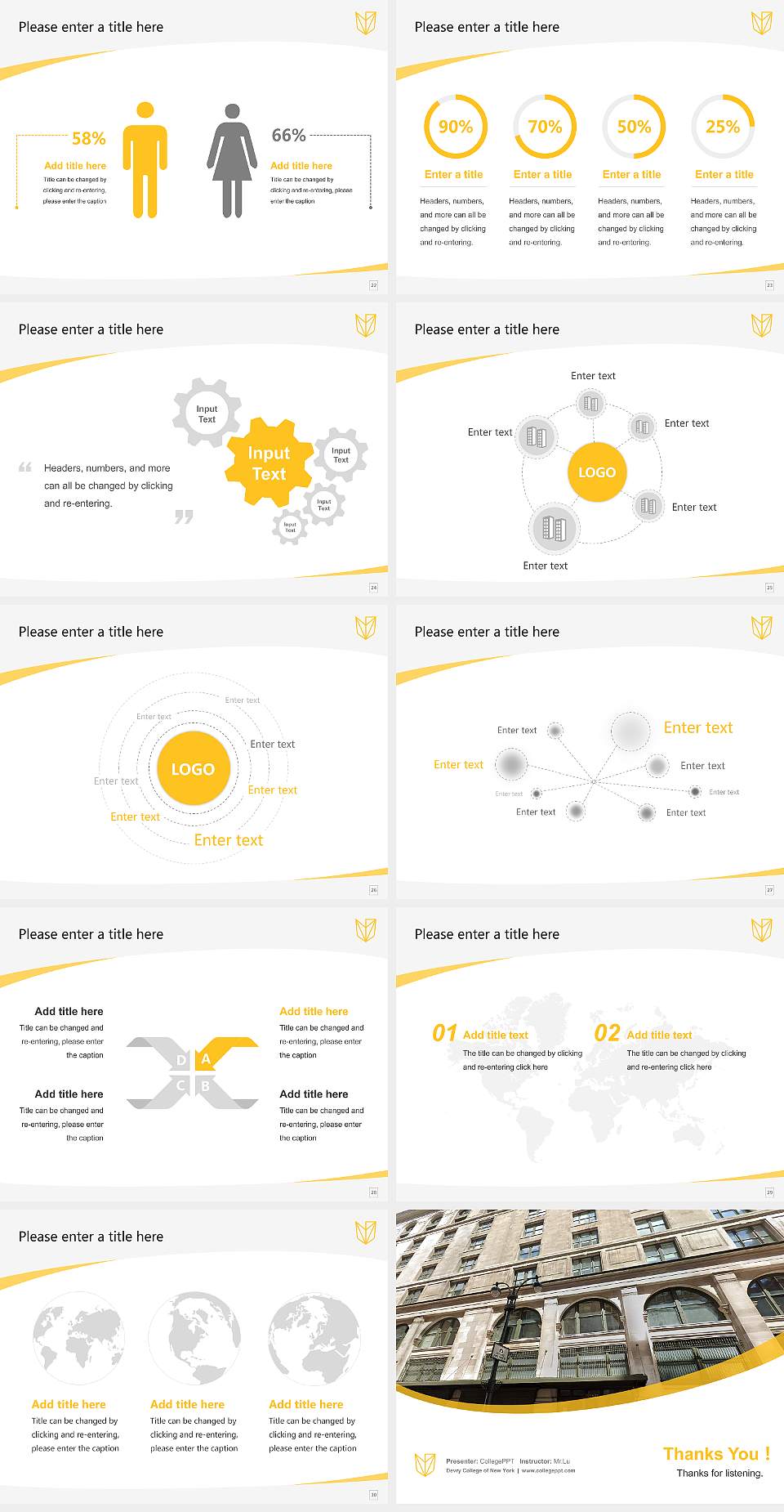 Devry College of New York Course/Courseware Creation PPT Template4:3 ratio PPT effect preview image4