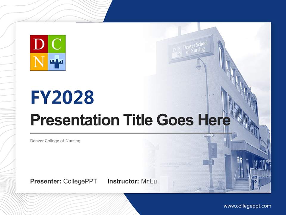 Denver College of Nursing Academic Presentation/Research Findings Report PPT Template4:3 ratio PPT effect preview image5